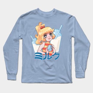 Milk (blue) Long Sleeve T-Shirt